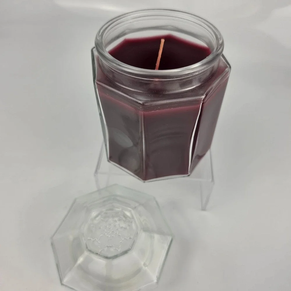 PartyLite Raspberry Scented Wax Filled Glass Jar Candle 14oz New in Box B1428